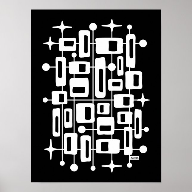 Mid Century Modern Atomic Abstract Poster (Front)