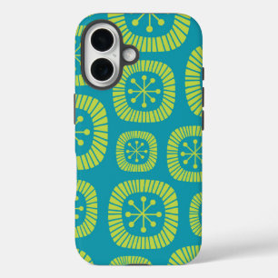 Mid Century Modern Atomic Age Abstract Pattern iPhone 16 Case