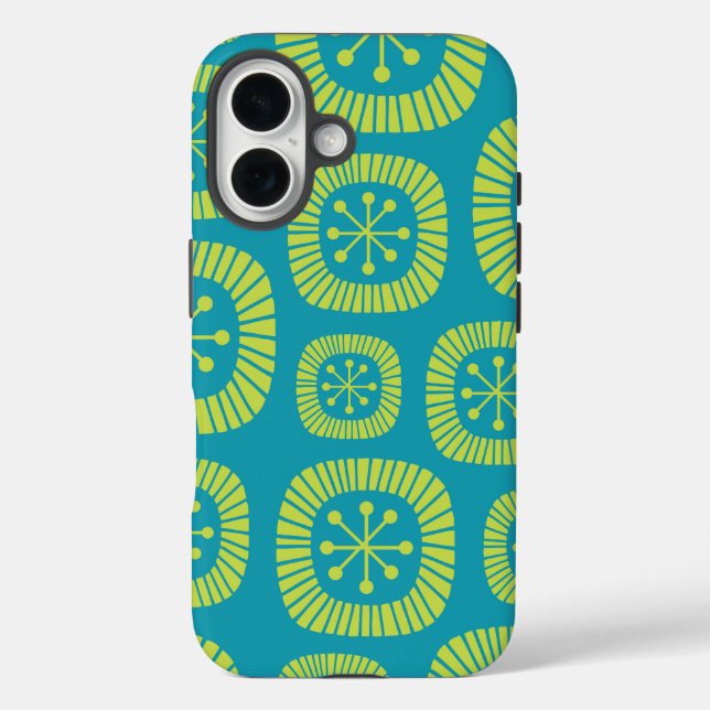 Mid Century Modern Atomic Age Abstract Pattern Case-Mate iPhone Case (Back)