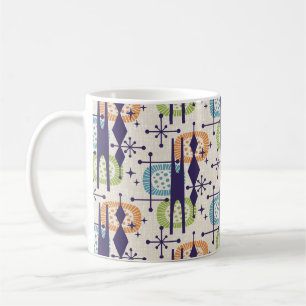 Mid Century Modern Atomic Age Abstract Pattern Coffee Mug
