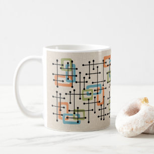 Mid Century Modern Atomic Age Abstract Pattern Coffee Mug