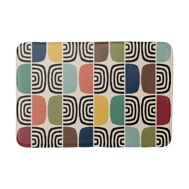 Mid Century Modern Atomic Age Bath Mat (Front)