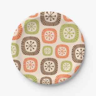 Mid Century Modern Atomic Age Paper Plate