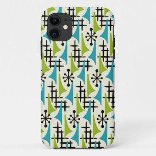 Mid-Century Modern Atomic Age Pattern iPhone 11 Case