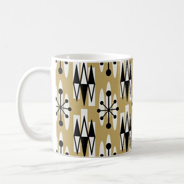 Mid Century Modern Atomic Age Pattern Coffee Mug (Left)
