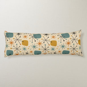 Mid Century Modern Atomic Age Starburst Pattern Body Cushion
