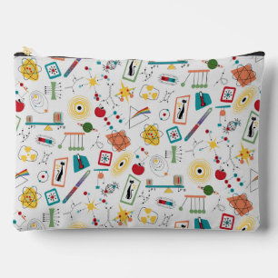 Mid Century Modern Atomic Age STEM Physics Scatter Accessory Pouch