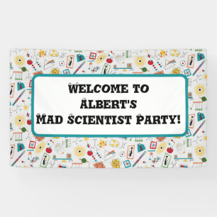 Mid Century Modern Atomic Age STEM Physics Scatter Banner
