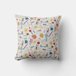 Mid Century Modern Atomic Age STEM Physics Scatter Cushion