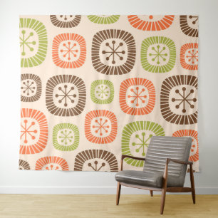 Mid Century Modern Atomic Age Tapestry