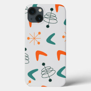 Mid-Century Modern Atomic Boomerangs iPhone 13 Case