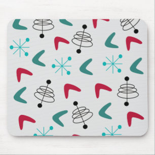 Mid-Century Modern Atomic Boomerangs  Mouse Pad
