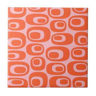 Mid Century Modern Atomic Bubble Pattern Ceramic Tile