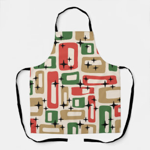 Mid Century Modern Atomic Christmas Apron