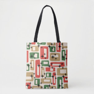 Mid Century Modern Atomic Christmas Tote Bag