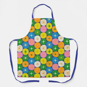 Mid Century Modern Atomic Era Space Age Colourful Apron