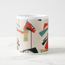 Mid Century Modern Atomic Fabric Jumbo Mug