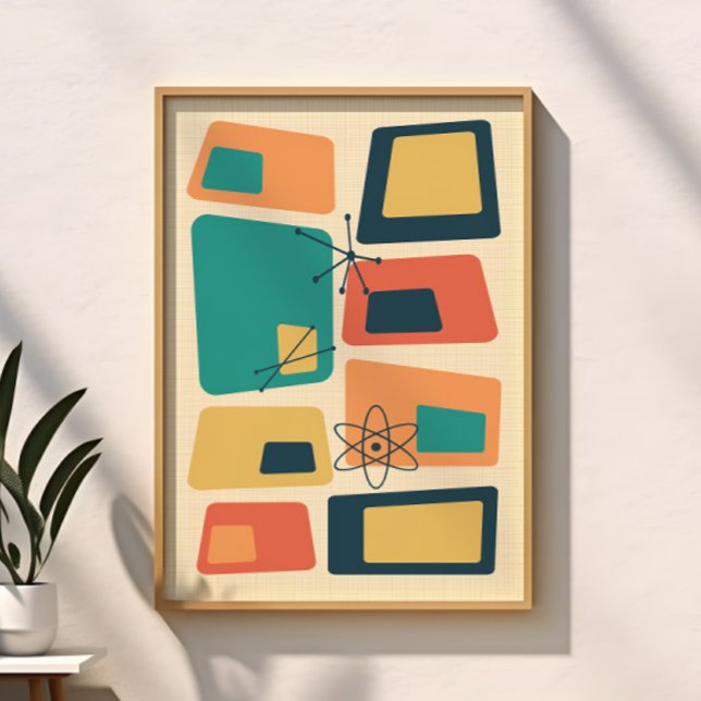 Mid Century Modern Atomic Geometric Abstract  Poster (Creator Uploaded)
