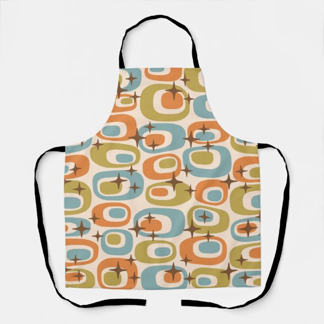 Mid Century Modern Atomic Pattern Apron (Front)