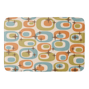 Mid Century Modern Atomic Pattern Bath Mat