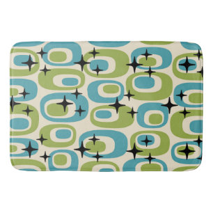 Mid Century Modern Atomic Pattern Bath Mat