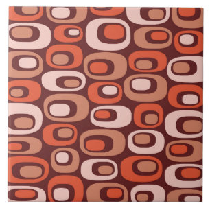 Mid Century Modern Atomic Pattern Ceramic Tile