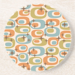 Mid Century Modern Atomic Pattern Coaster