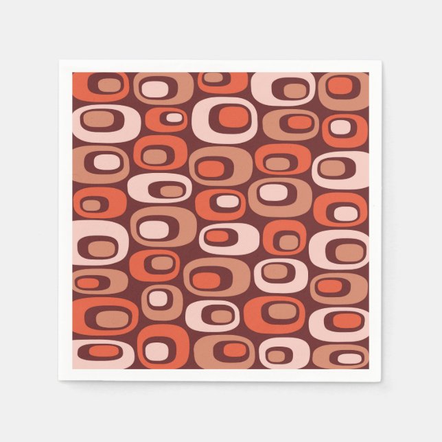 Mid Century Modern Atomic Pattern Napkin (Front)