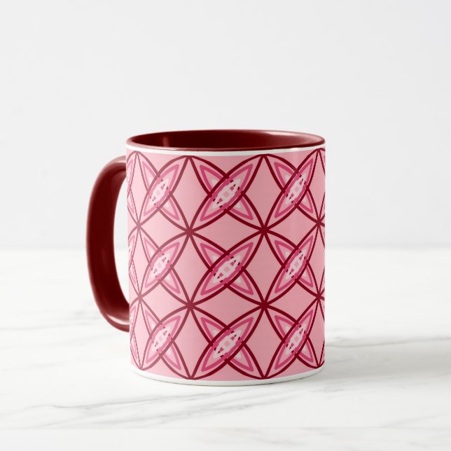Mid Century Modern Atomic Print - Ballet Pink Mug (Front Left)
