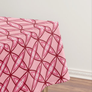 Mid Century Modern Atomic Print - Ballet Pink Tablecloth