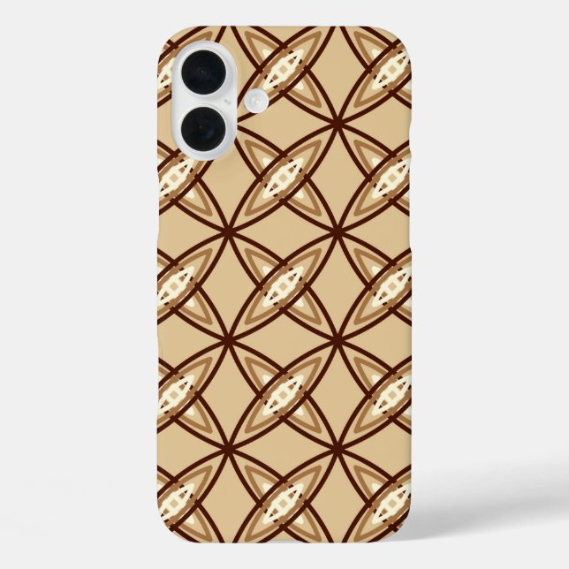 Mid Century Modern Atomic Print - Camel Tan Case-Mate iPhone Case (Back)