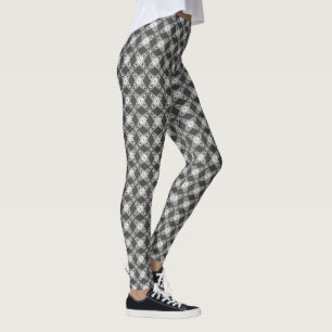 Mid Century Modern Atomic Print - Charcoal Grey Leggings