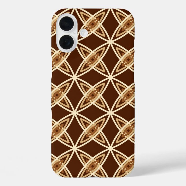 Mid Century Modern Atomic Print - Chocolate Brown Case-Mate iPhone Case (Back)
