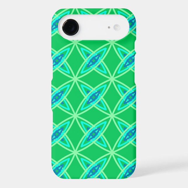 Mid Century Modern Atomic Print - Jade Green Case-Mate iPhone Case (Back)