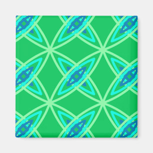 Mid Century Modern Atomic Print - Jade Green Magnet