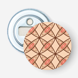 Mid Century Modern Atomic Print - Pastel Peach Bottle Opener