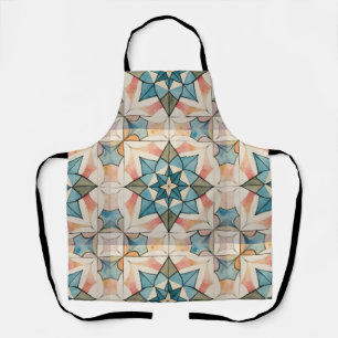 Mid Century Modern Atomic Starburst Pattern Apron