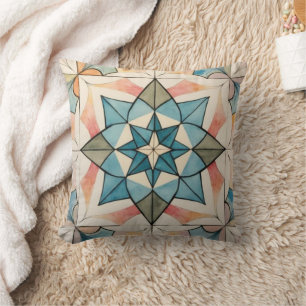 Mid Century Modern Atomic Starburst Pattern Cushion