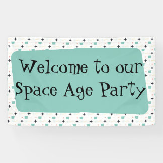 Mid Century Modern Atomic Stars Banner