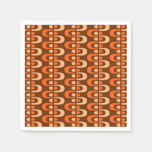 Mid-Century Modern Atomic Zipper Pattern Napkin