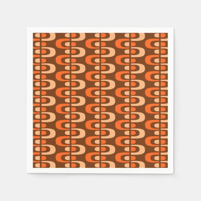 Mid-Century Modern Atomic Zipper Pattern Napkin (Front)
