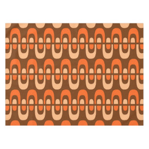 Mid-Century Modern Atomic Zipper Pattern Tablecloth