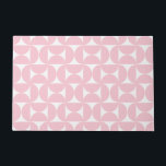 Mid Century Modern Baby Pink And White Pattern Doormat<br><div class="desc">Retro Mid Century Modern Pattern – Abstract Geometric Shapes – Cute and Minimalist Pattern in Baby Pink.</div>