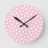 Mid Century Modern Baby Pink And White Pattern