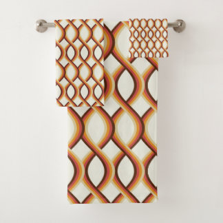 Mid century modern bath towel set
