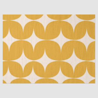 Mid Century Modern Beige Starbursts on Orange Tissue Paper