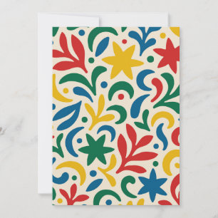Mid Century Modern Biophilic Pattern Invitation