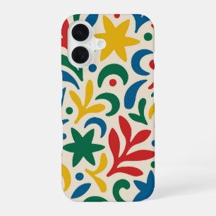 Mid Century Modern Biophilic Pattern iPhone 16 Case
