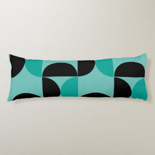 Mid-Century Modern Black and mint Body Cushion