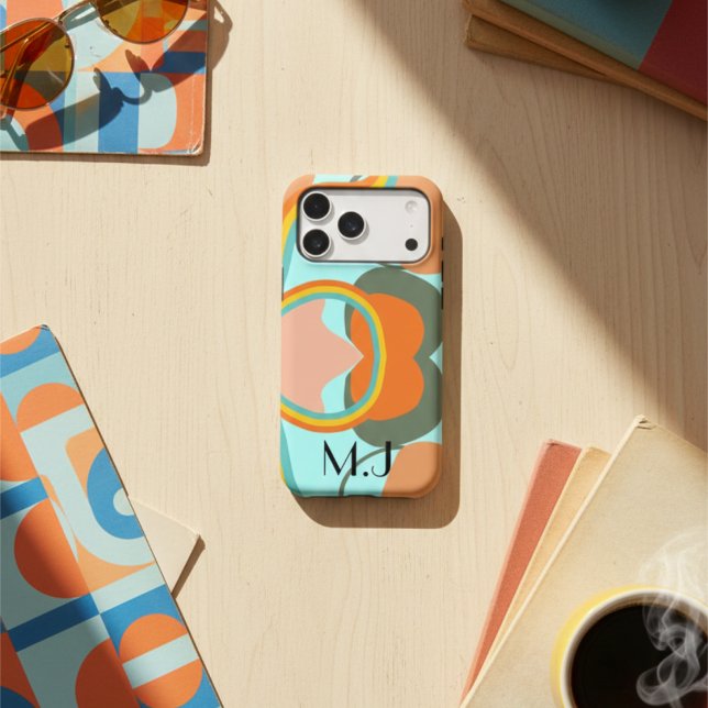 Mid Century Modern Blue 70s Retro Groovy Abstract (Creator Uploaded)